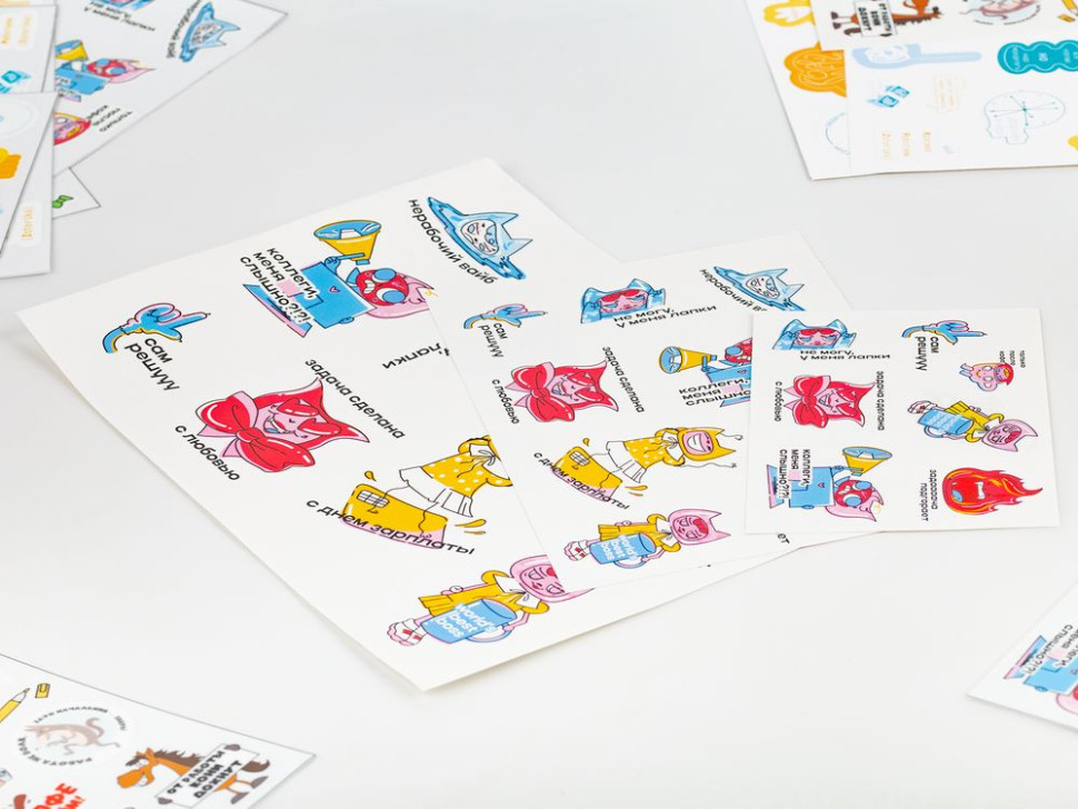 Наклейки бумажные Sticker Pack на заказ, L