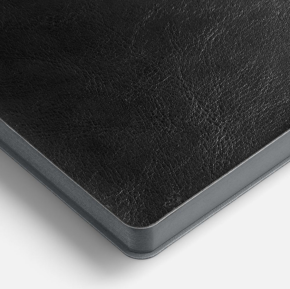 Ежедневник Doppio, недатированный, черный с серым