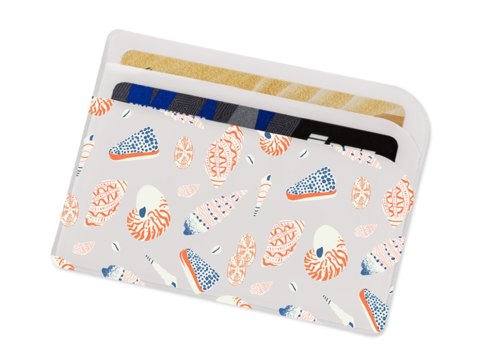 Картхолдер для 3-х карт с возможностью полноцветной печати, софт-тач