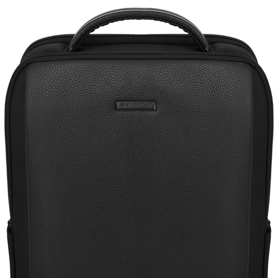 Рюкзак для ноутбука Santiago Slim с кожаной отделкой, черный Рюкзак для ноутбука Santiago Slim с кожаной отделкой, черный