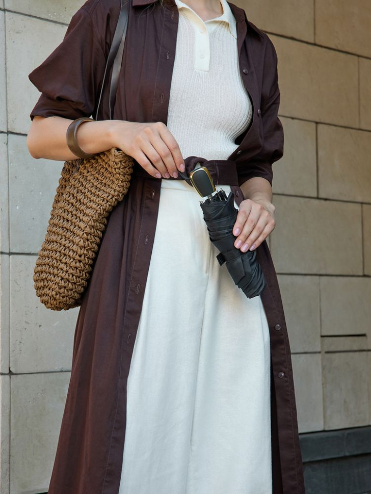 Зонт складной Nicety, бежевый Зонт складной Nicety, бежевый