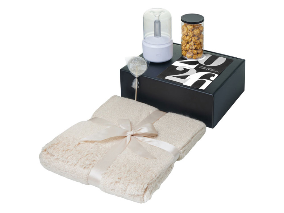 Подарочный набор Re:Snug с пледом, увлажнителем и попкорном