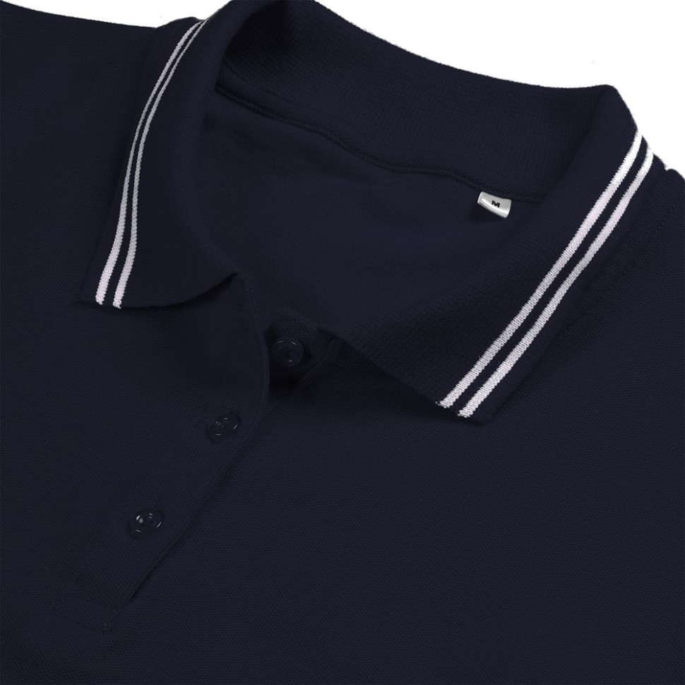 Рубашка поло женская Virma Stripes Lady, темно-синяя Рубашка поло женская Virma Stripes Lady, темно-синяя
