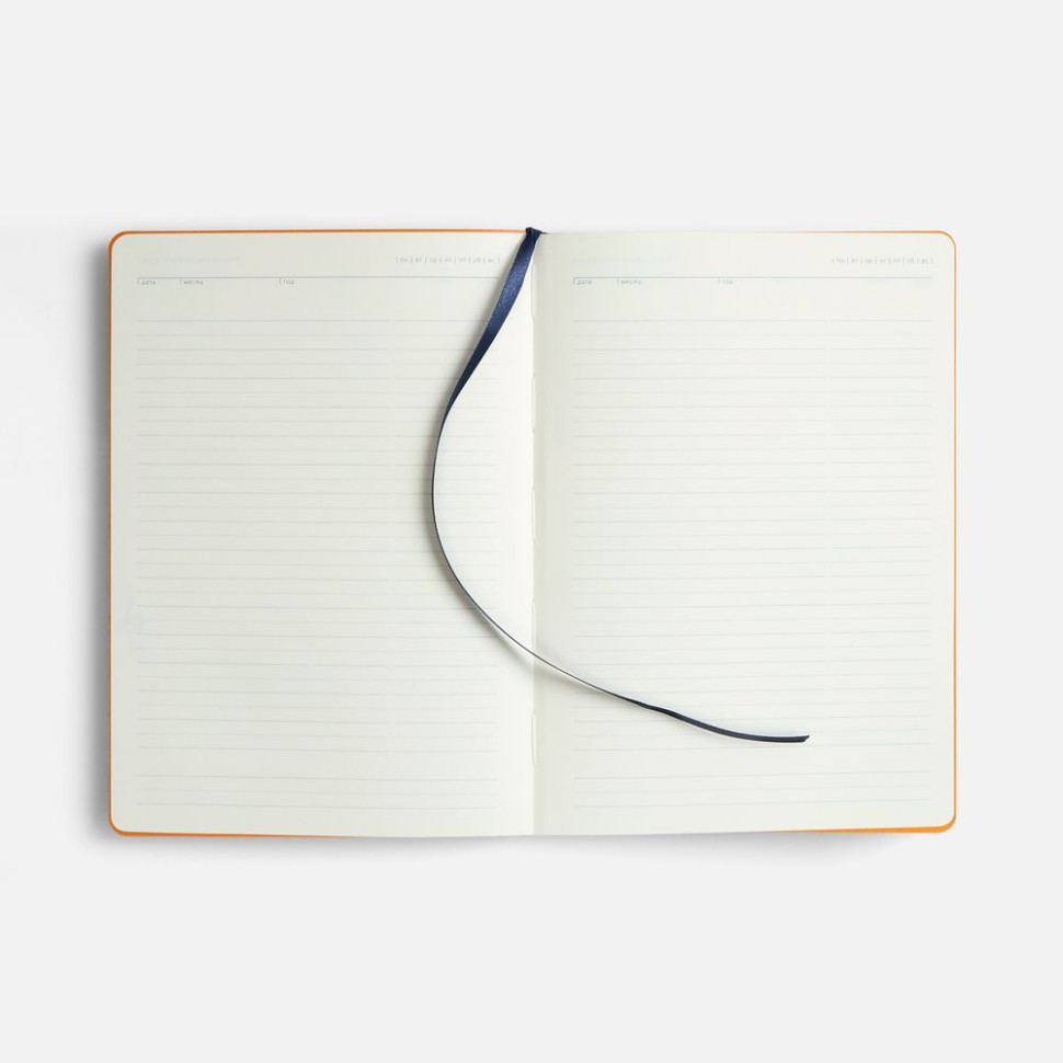 Ежедневник Doppio, недатированный, синий с оранжевым