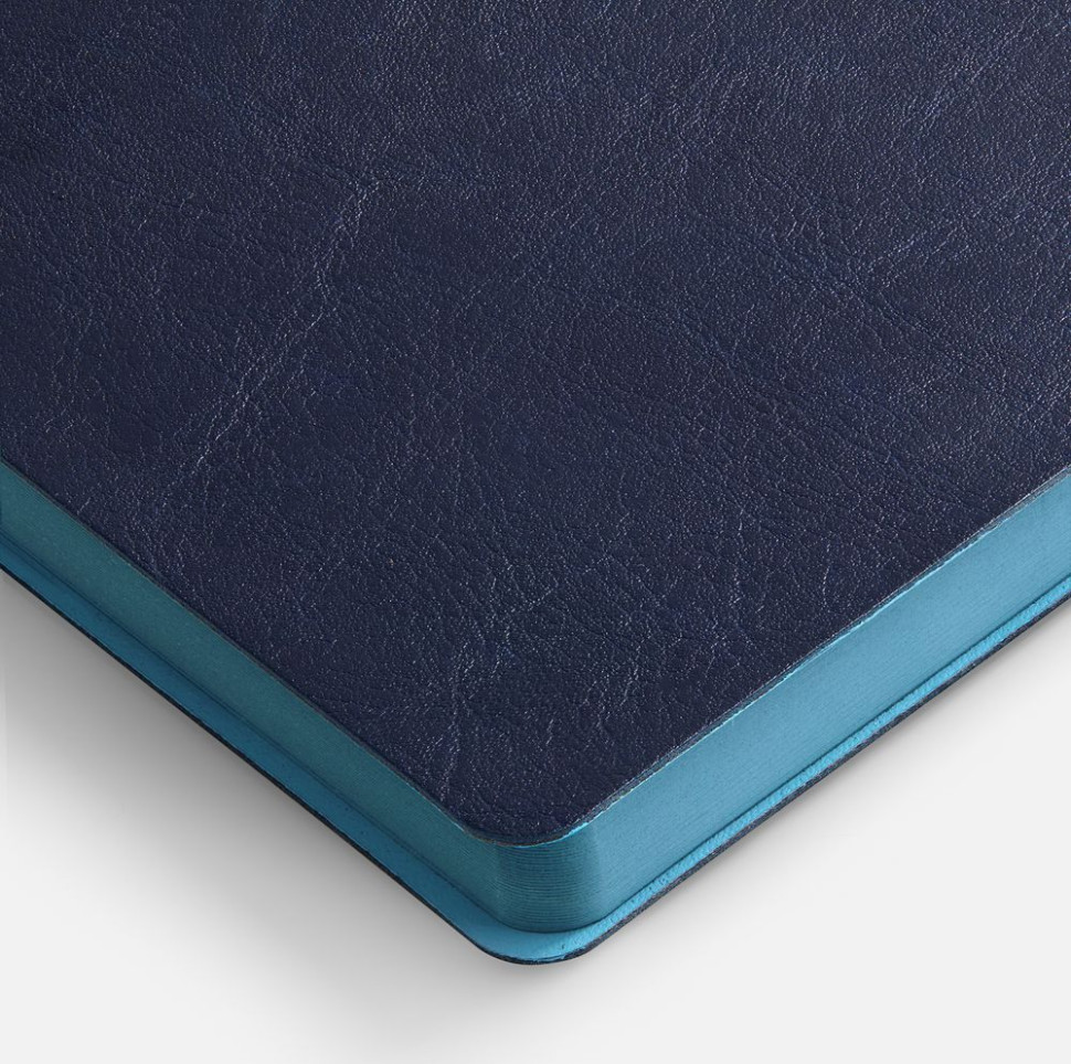 Ежедневник Doppio, недатированный, синий с голубым