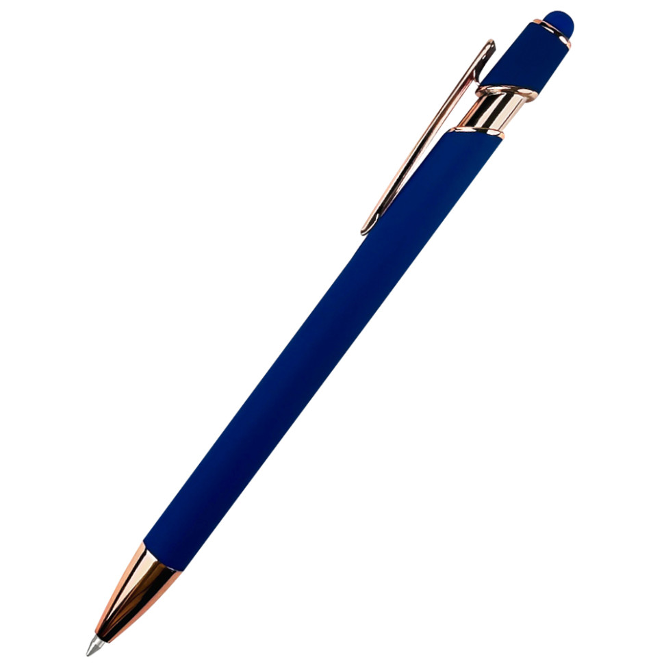 Ручка металлическая Brina софт-тач, синий