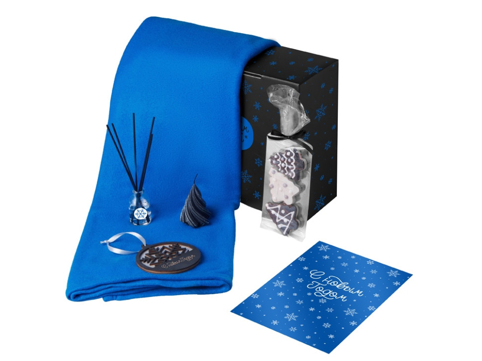 Подарочный набор Re:Home с пледом, свечой и диффузором