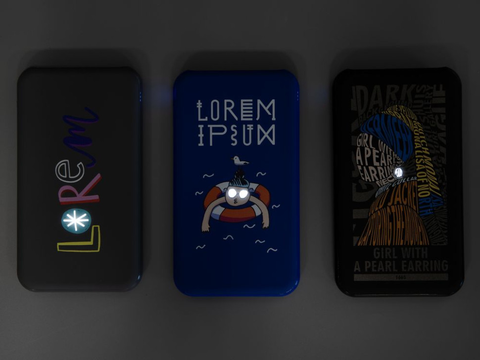 Аккумулятор Uniscend Starry с подсветкой, 5000 мАч, черный