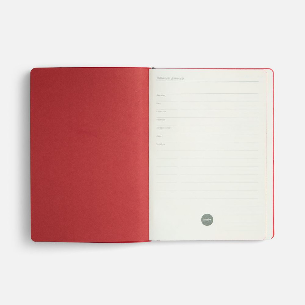 Ежедневник Doppio, недатированный, черный с красным Ежедневник Doppio, недатированный, черный с красным