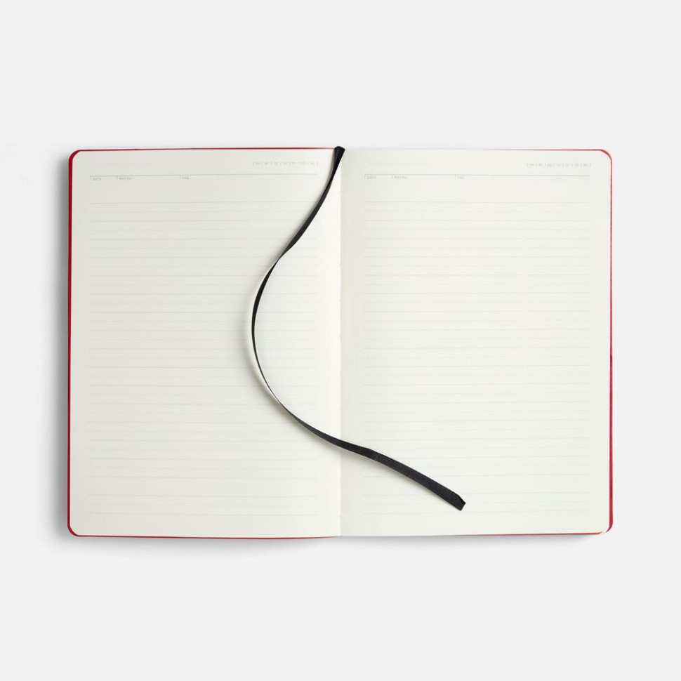 Ежедневник Doppio, недатированный, черный с красным Ежедневник Doppio, недатированный, черный с красным