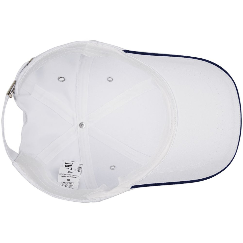 Бейсболка Canopy, белая с темно-синим кантом Бейсболка Canopy, белая с темно-синим кантом