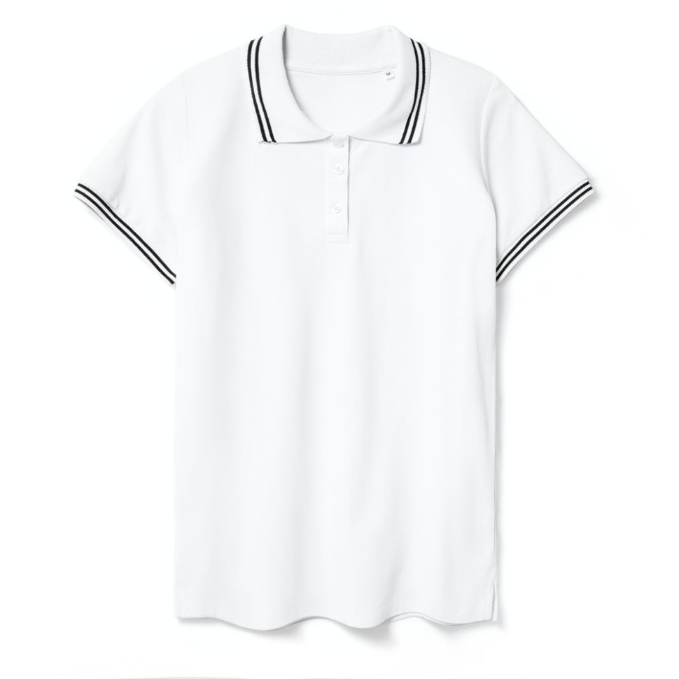 Рубашка поло женская Virma Stripes Lady, белая Рубашка поло женская Virma Stripes Lady, белая