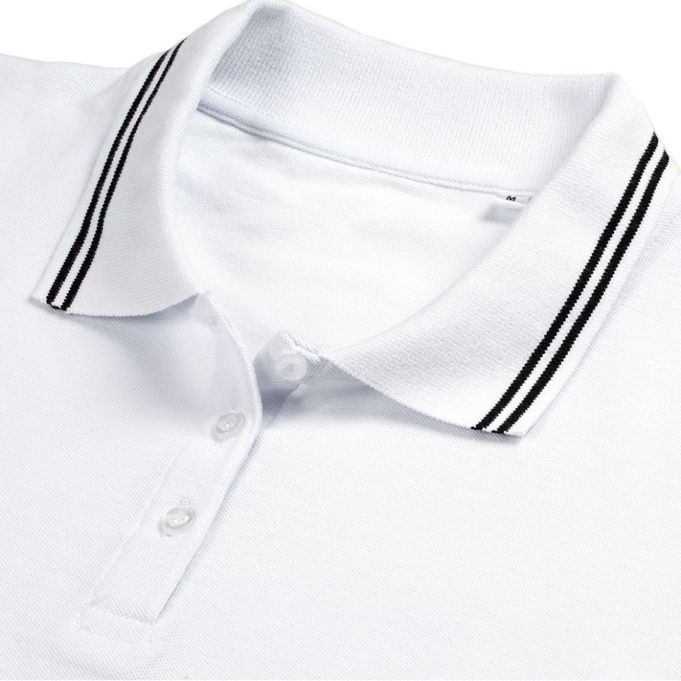 Рубашка поло женская Virma Stripes Lady, белая Рубашка поло женская Virma Stripes Lady, белая