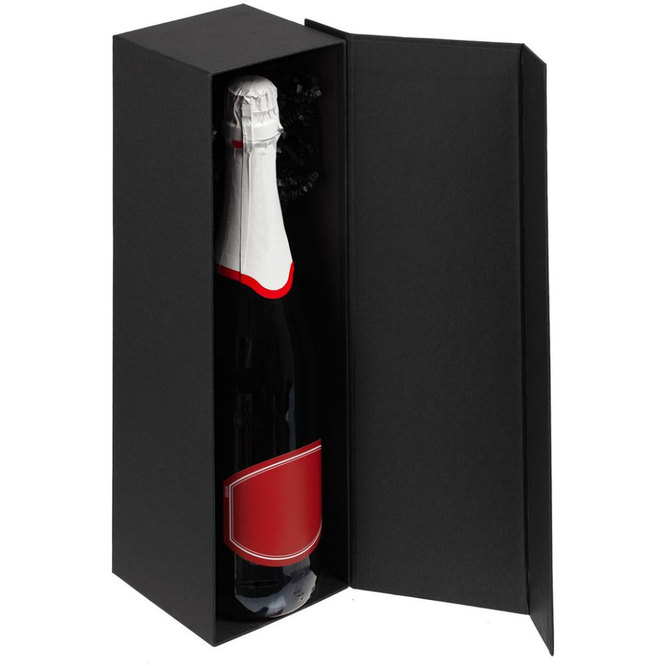 Коробка под бутылку Color Jacket, черная Коробка под бутылку Color Jacket, черная