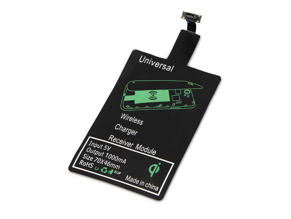 Приёмник Qi для беспроводной зарядки телефона, Micro USB Приёмник Qi для беспроводной зарядки телефона, Micro USB