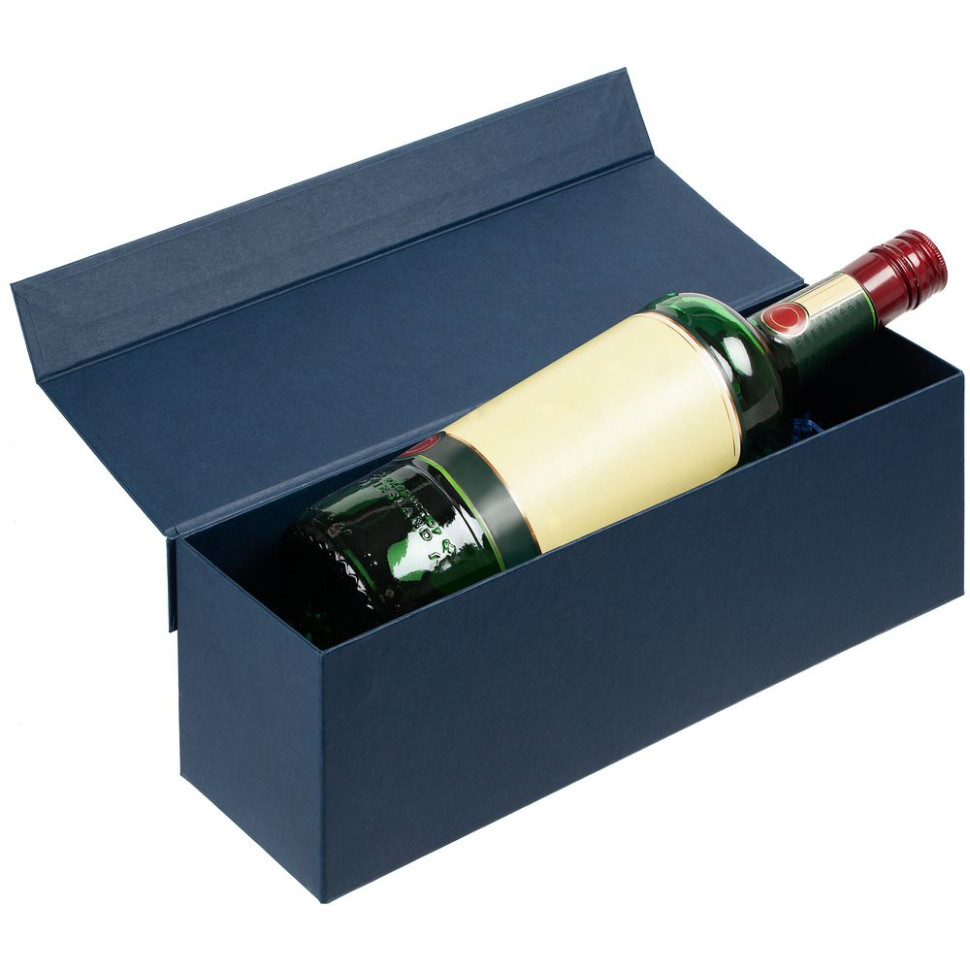 Коробка под бутылку Color Jacket, синяя Коробка под бутылку Color Jacket, синяя