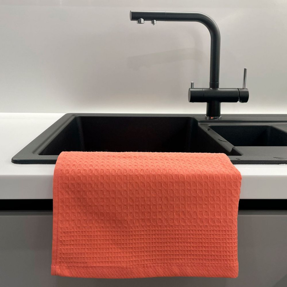 Полотенце вафельное «Деметра», малое, оранжевое (грейпфрут) Полотенце вафельное «Деметра», малое, оранжевое (грейпфрут)