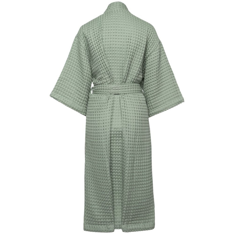 Халат вафельный женский Boho Kimono, зеленая мята
