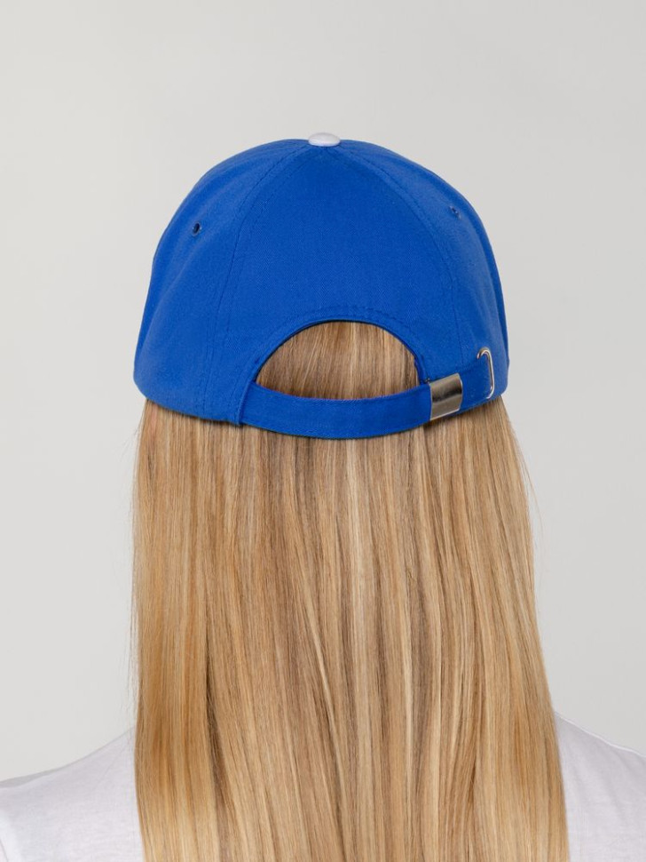 Бейсболка Honor, ярко-синяя с белым кантом Бейсболка Honor, ярко-синяя с белым кантом