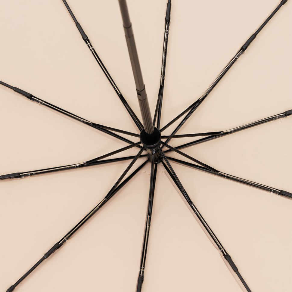 Зонт складной Cloudburst в подарочной упаковке, бежевый