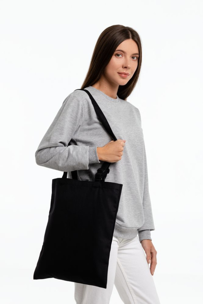 Сумка для покупок с регулируемыми ручками Leta, черная Сумка для покупок с регулируемыми ручками Leta, черная