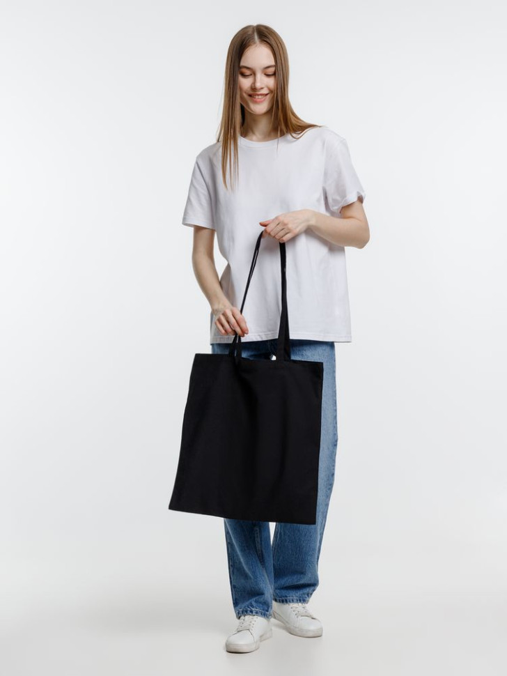 Холщовая сумка Optima 135, черная Холщовая сумка Optima 135, черная