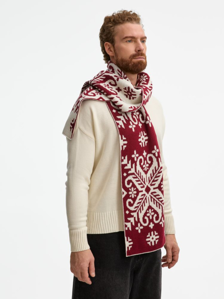 Шарф Wintertude L, красный с белым Шарф Wintertude L, красный с белым