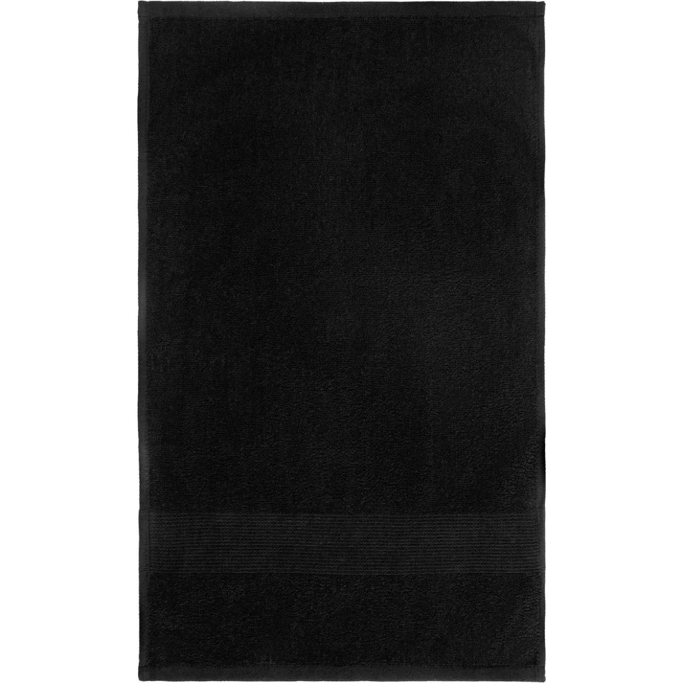 Полотенце махровое «Тиффани», среднее, черное Полотенце махровое «Тиффани», среднее, черное