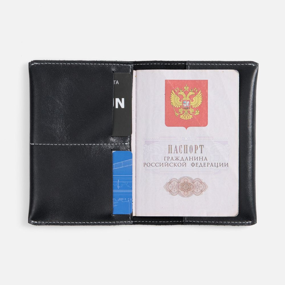 Обложка для паспорта Apache, ver.2, черная Обложка для паспорта Apache, ver.2, черная