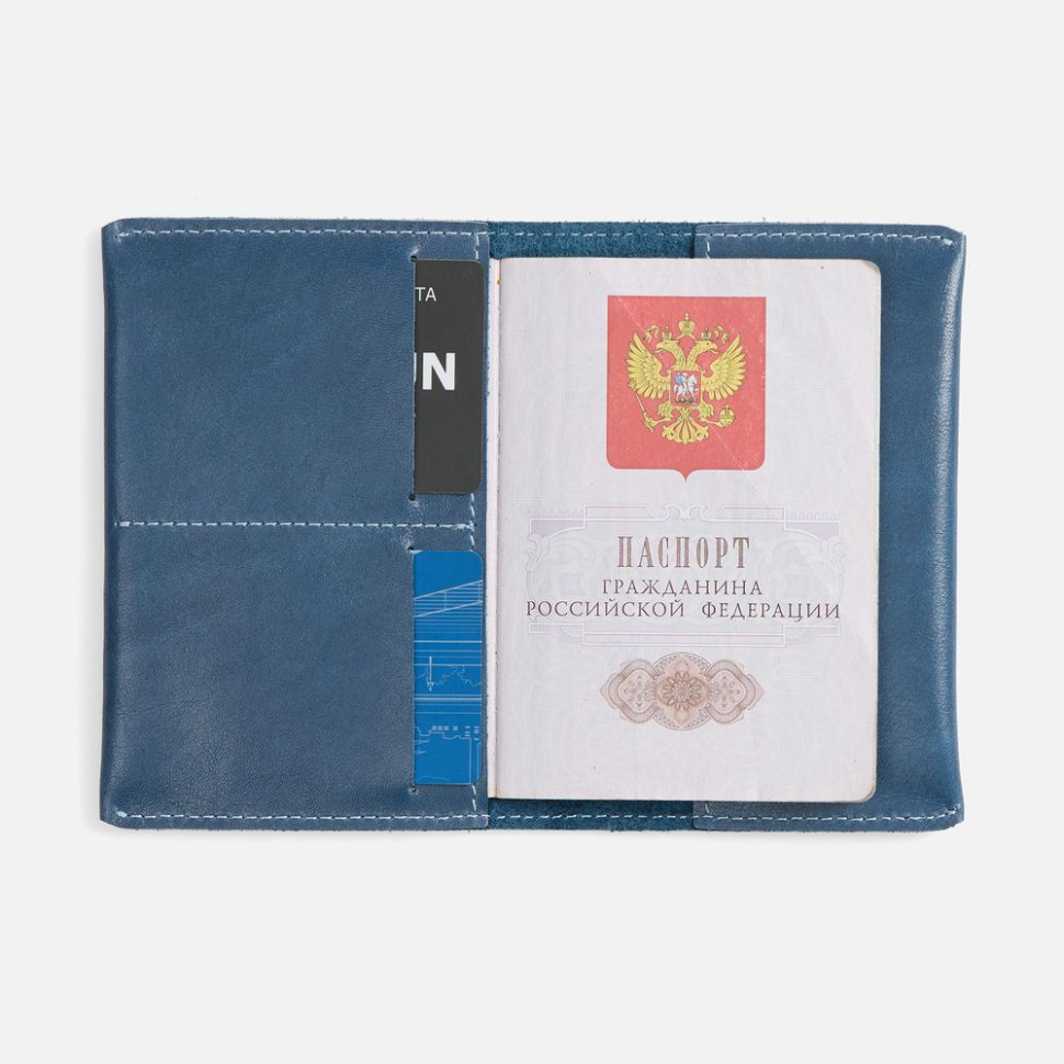 Обложка для паспорта Apache, ver.2, синяя Обложка для паспорта Apache, ver.2, синяя