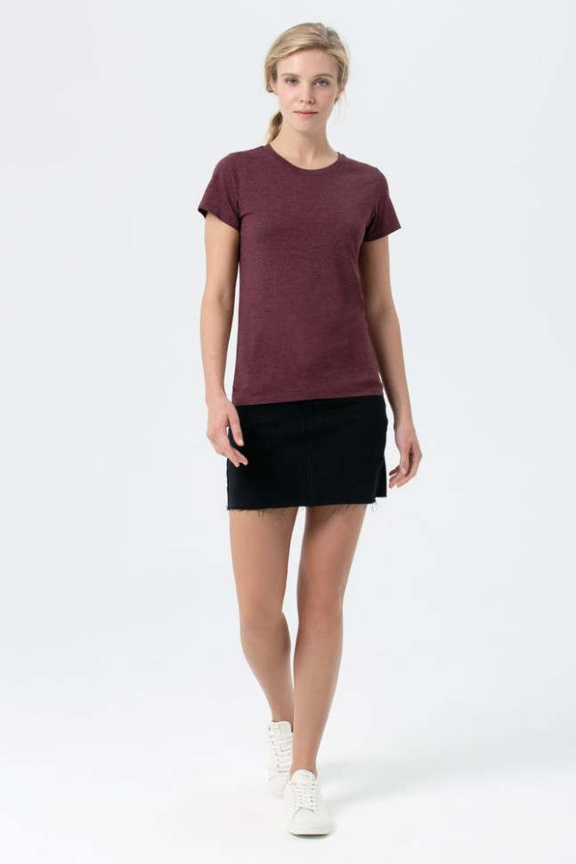 Футболка женская Regent Fit Women, бордовый меланж Футболка женская Regent Fit Women, бордовый меланж