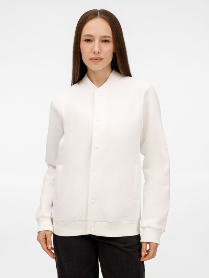 Бомбер унисекс AtmosWear, молочно-белый