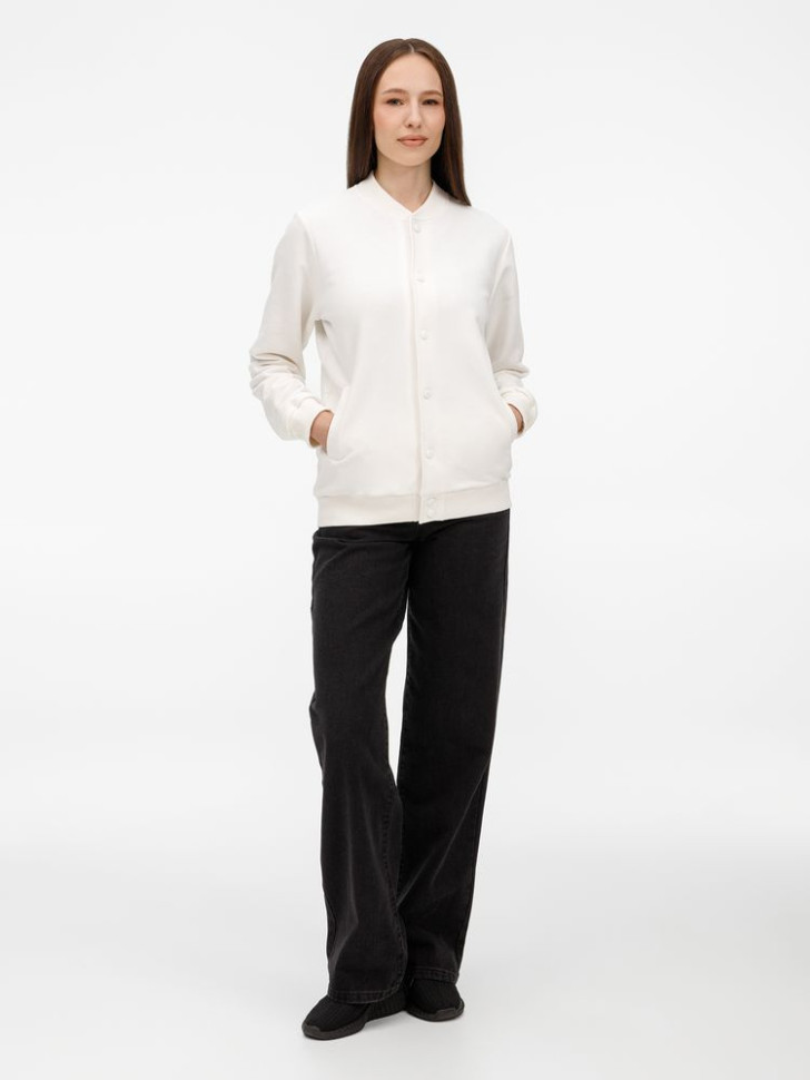 Бомбер унисекс AtmosWear, молочно-белый