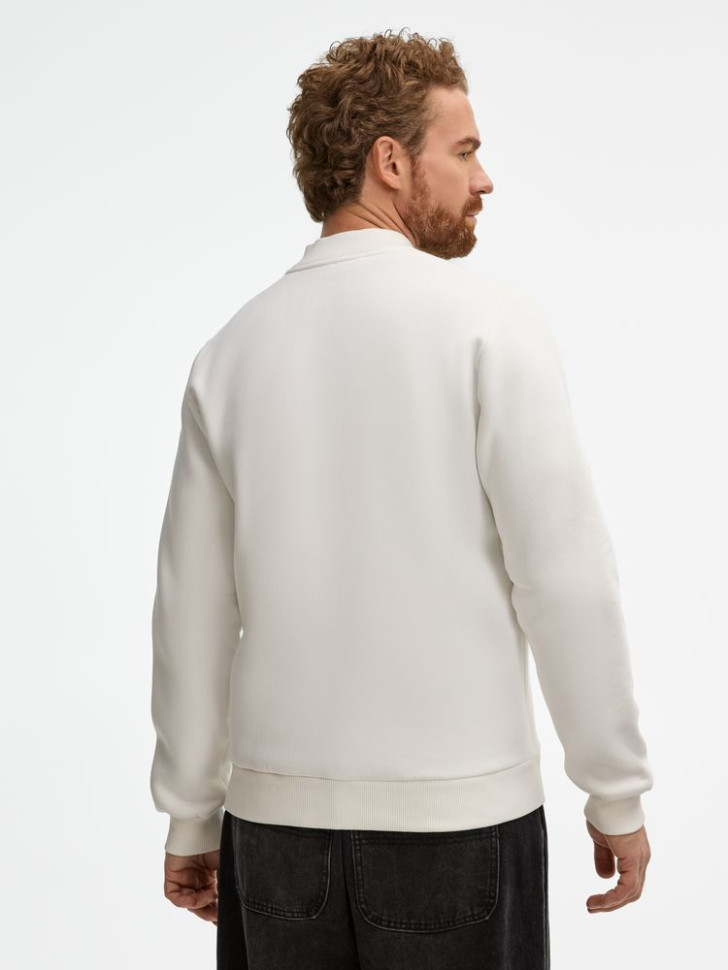 Бомбер унисекс AtmosWear, молочно-белый