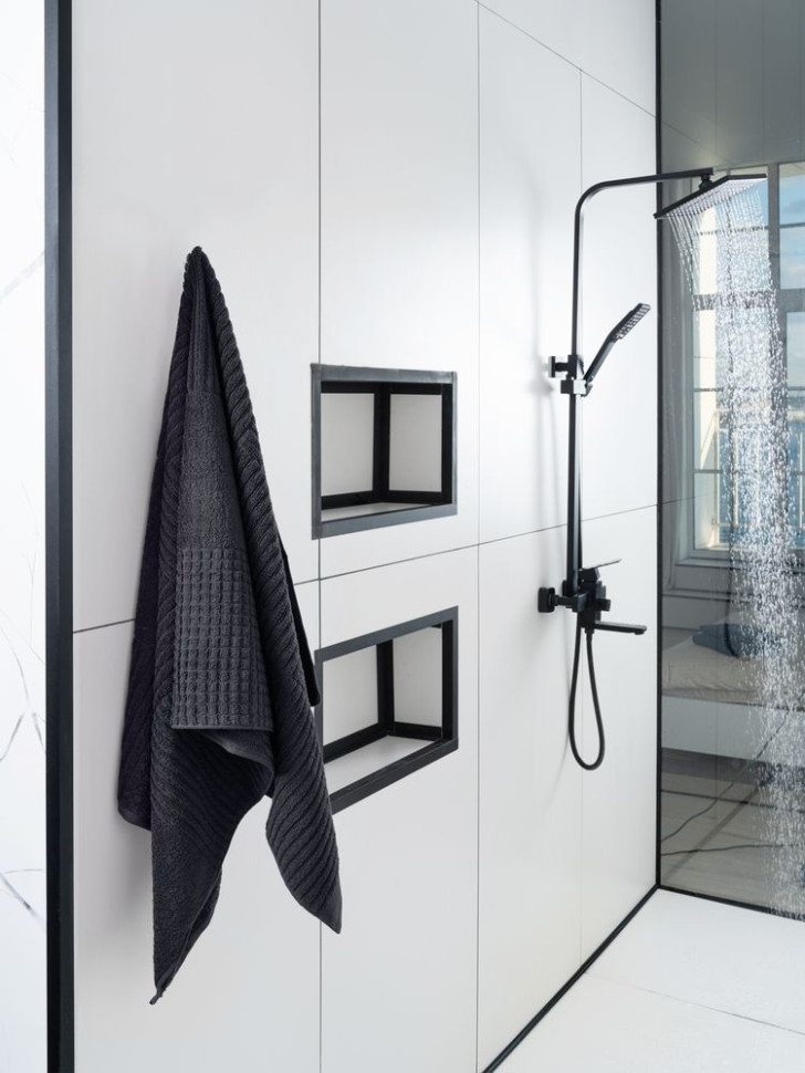 Полотенце Farbe, большое, темно-серое Полотенце Farbe, большое, темно-серое