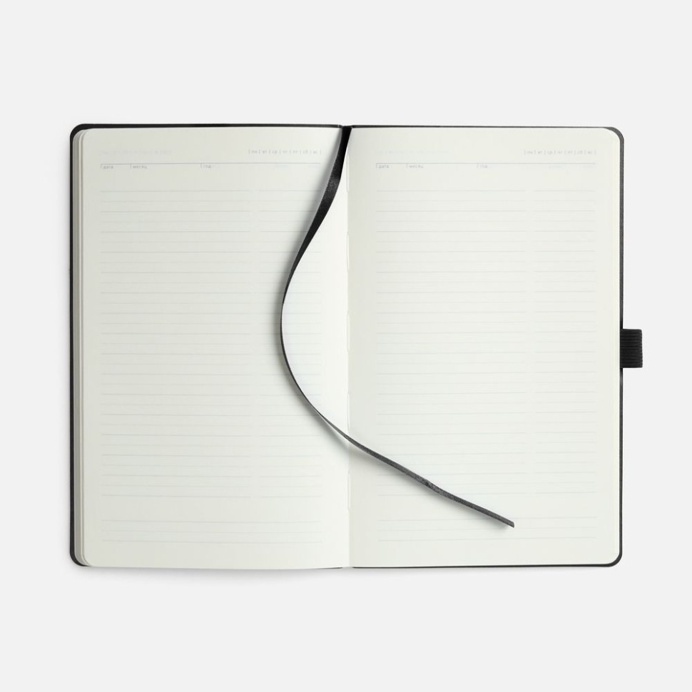 Ежедневник Lungo, недатированный, черный Ежедневник Lungo, недатированный, черный