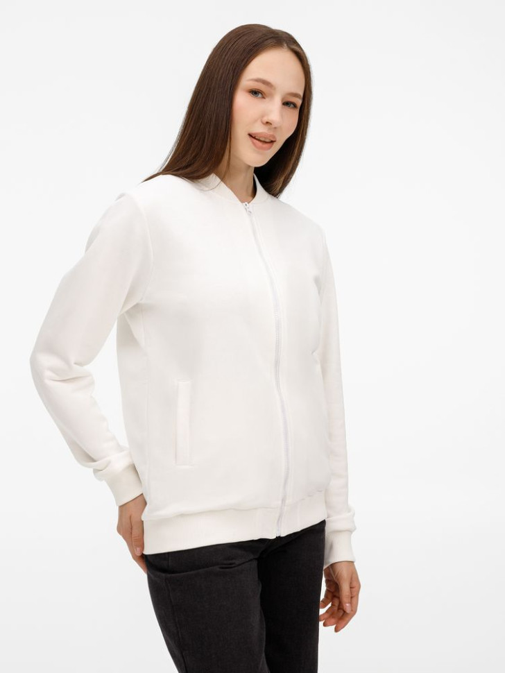 Бомбер унисекс Townie, молочно-белый