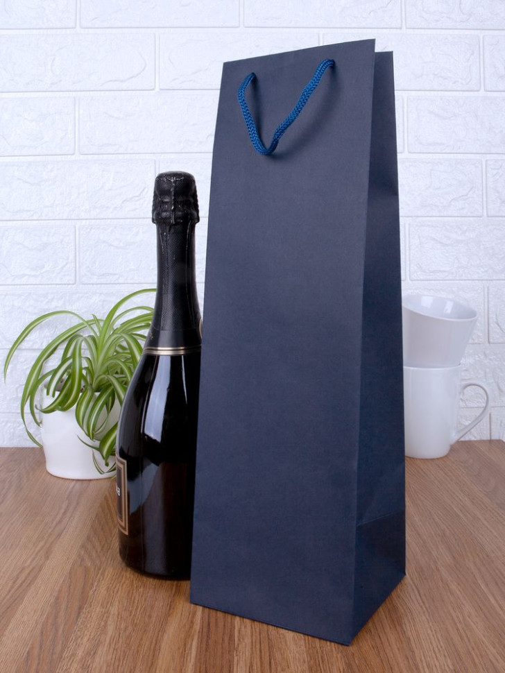 Пакет под бутылку Vindemia, синий Пакет под бутылку Vindemia, синий