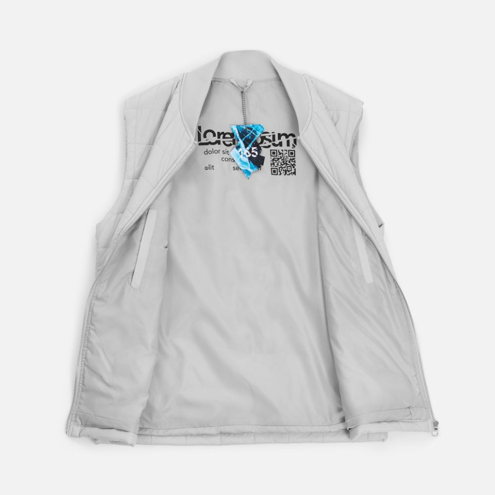 Жилет унисекс Warmbridge, светло-серый