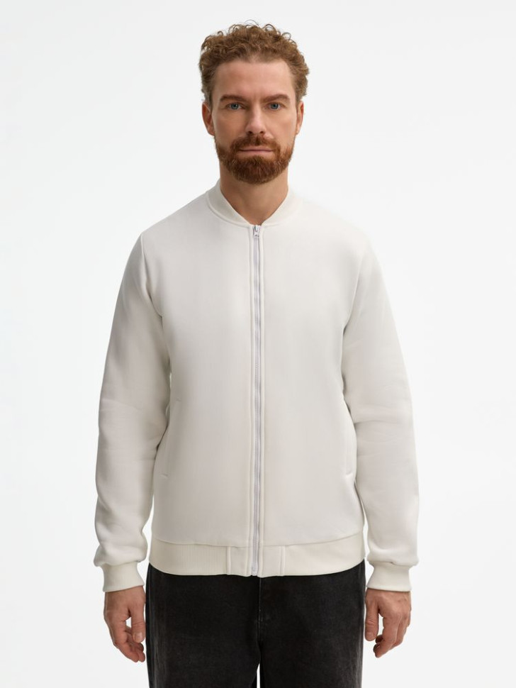Бомбер унисекс Estado, молочно-белый