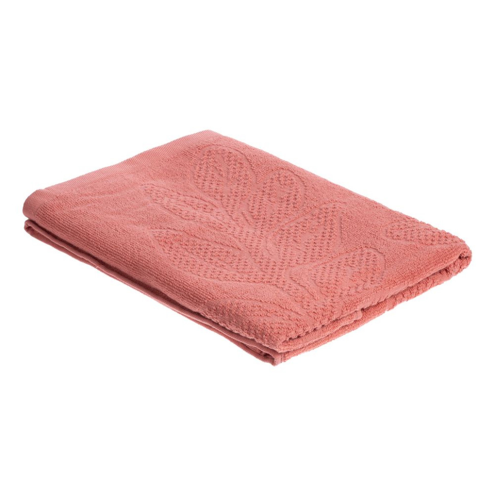 Полотенце махровое «Флора», среднее, оранжевое (персиковое эхо) Полотенце махровое «Флора», среднее, оранжевое (персиковое эхо)