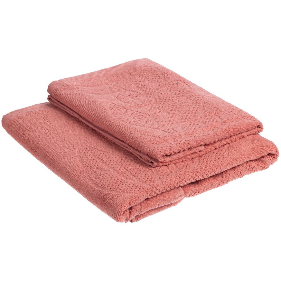 Полотенце махровое «Флора», среднее, оранжевое (персиковое эхо) Полотенце махровое «Флора», среднее, оранжевое (персиковое эхо)