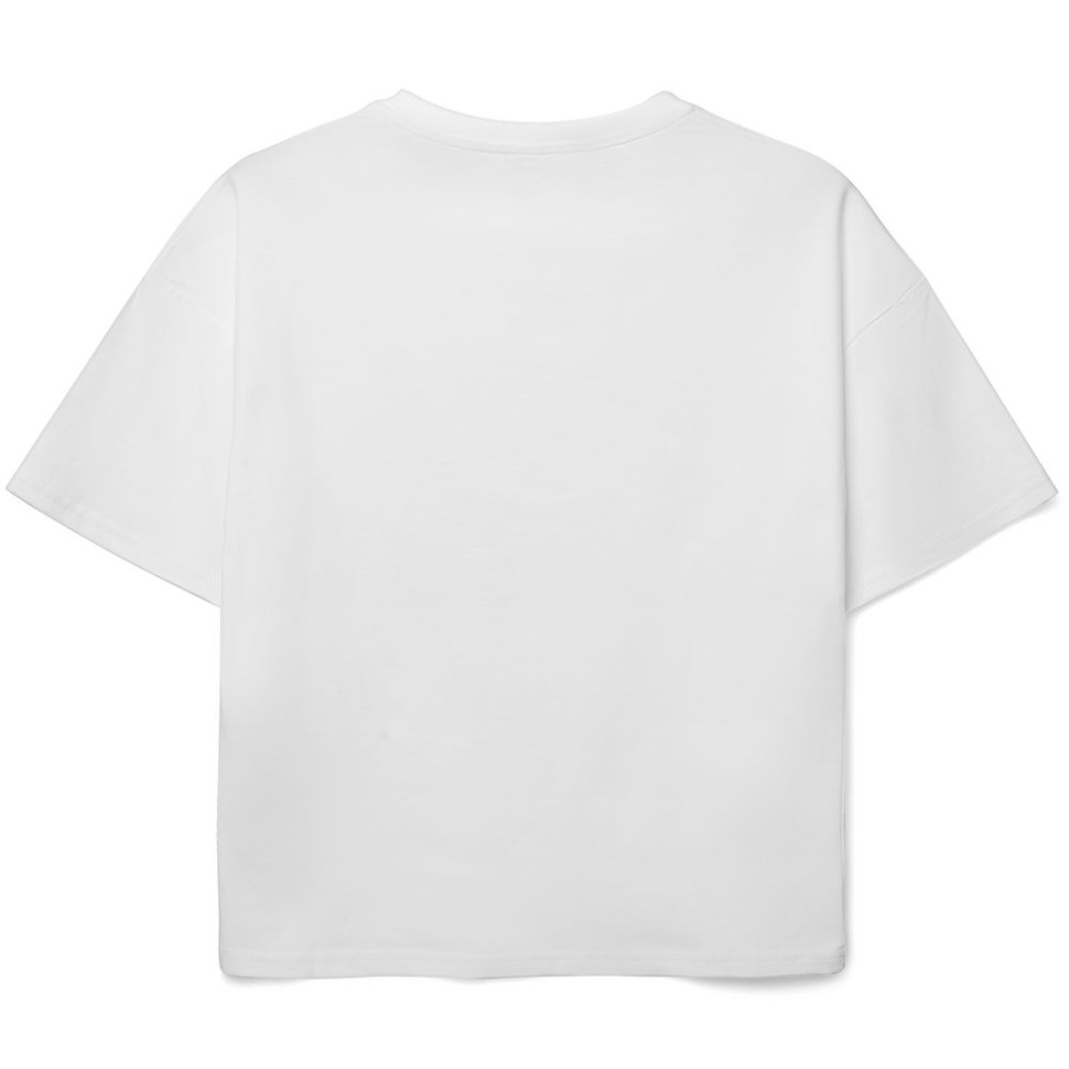 Футболка детская оверсайз Teezer, белая Футболка детская оверсайз Teezer, белая