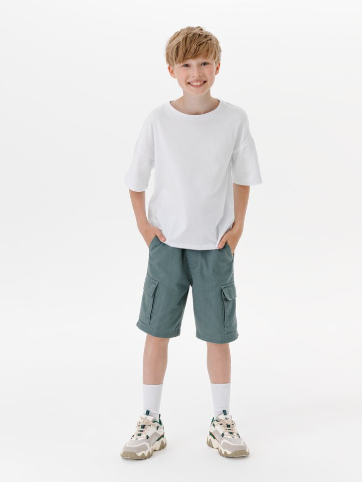 Футболка детская оверсайз Teezer, белая Футболка детская оверсайз Teezer, белая