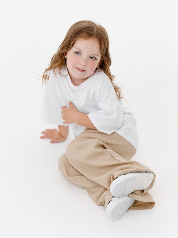 Футболка детская оверсайз Teezer, белая Футболка детская оверсайз Teezer, белая