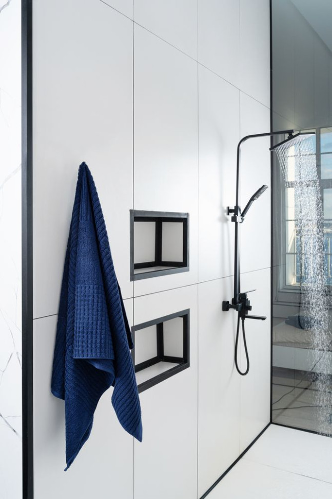 Полотенце Farbe, большое, синее Полотенце Farbe, большое, синее