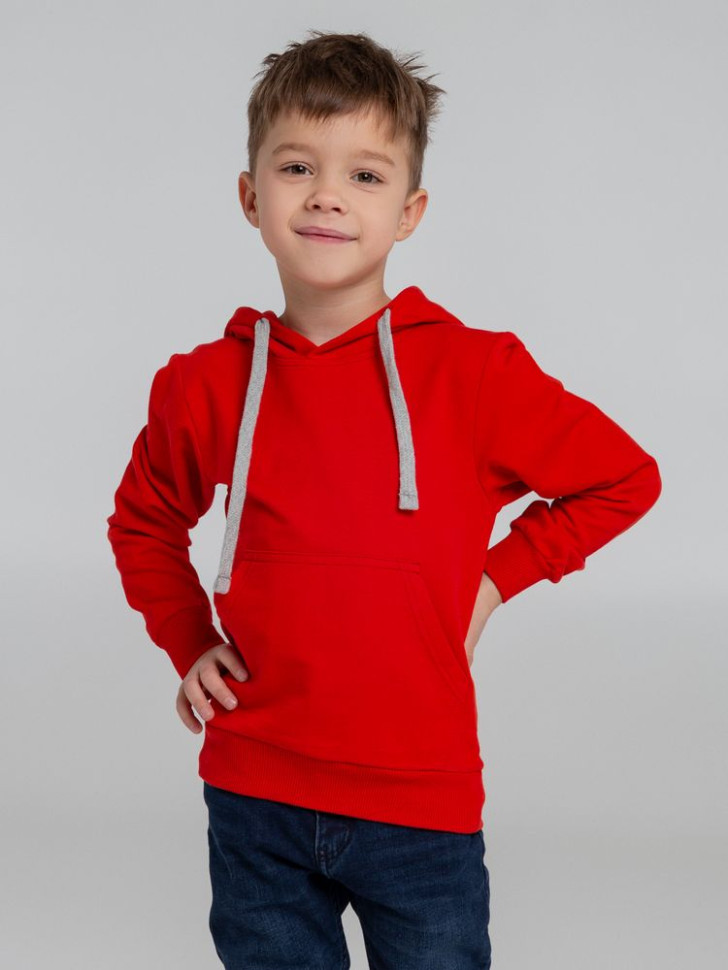 Толстовка с капюшоном детская Kirenga Kids, красная Толстовка с капюшоном детская Kirenga Kids, красная