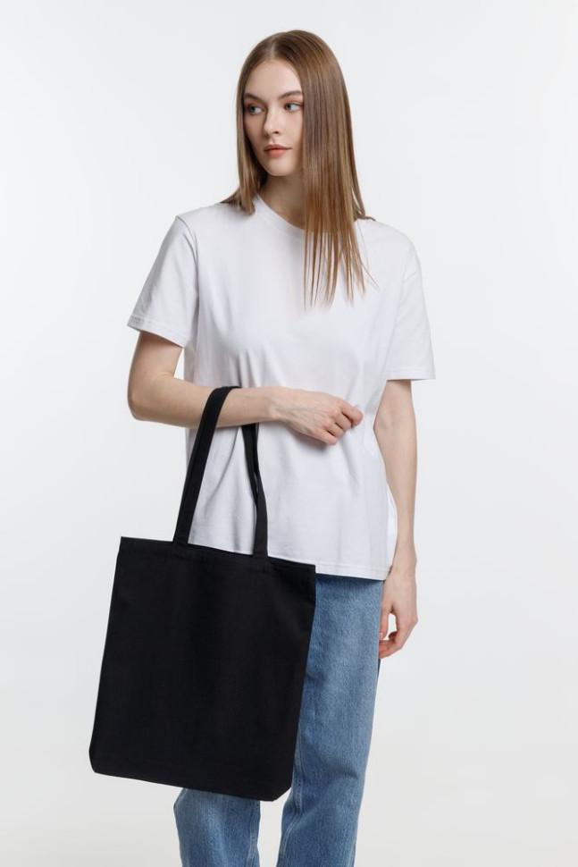 Холщовая сумка Strong 210, черная Холщовая сумка Strong 210, черная