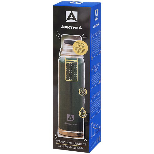 Термос «Арктика 900» с ситечком, зеленый Термос «Арктика 900» с ситечком, зеленый