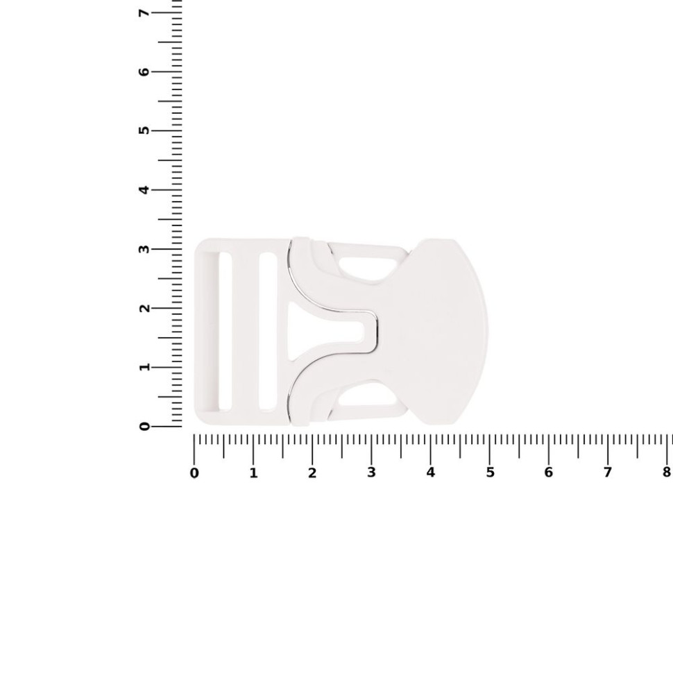 Застежка-пряжка односторонняя Triden, белый